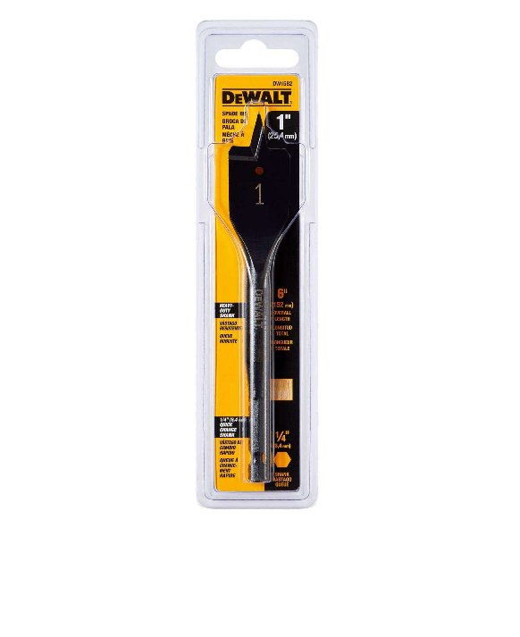 DeWalt 1 in. X 6 in. L Carbon Steel Spade Bit Hex Shank 1 pk - MK Sauder SurplusDrill Bit