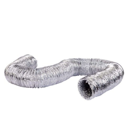 20 ft. L X 4 in. D Silver Aluminum Dryer Vent Duct #ACEF0420B - MK Sauder Surplus