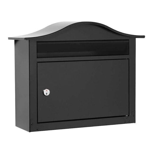 Architectural Mailboxes The Saratoga Galvanized Steel Wall Mount Black Locking - MK Sauder Surplus