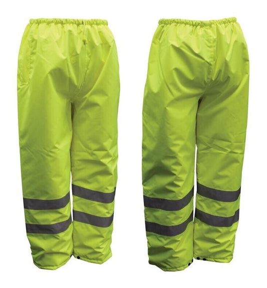 Boss Hi-Vis Insulated Yellow Polyester Rain Pants - XXL - MK Sauder Surplus