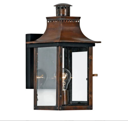 Chalmers 1 Light 16 inch Aged Copper Outdoor Wall Lantern CM8408AC - MK Sauder Surplus