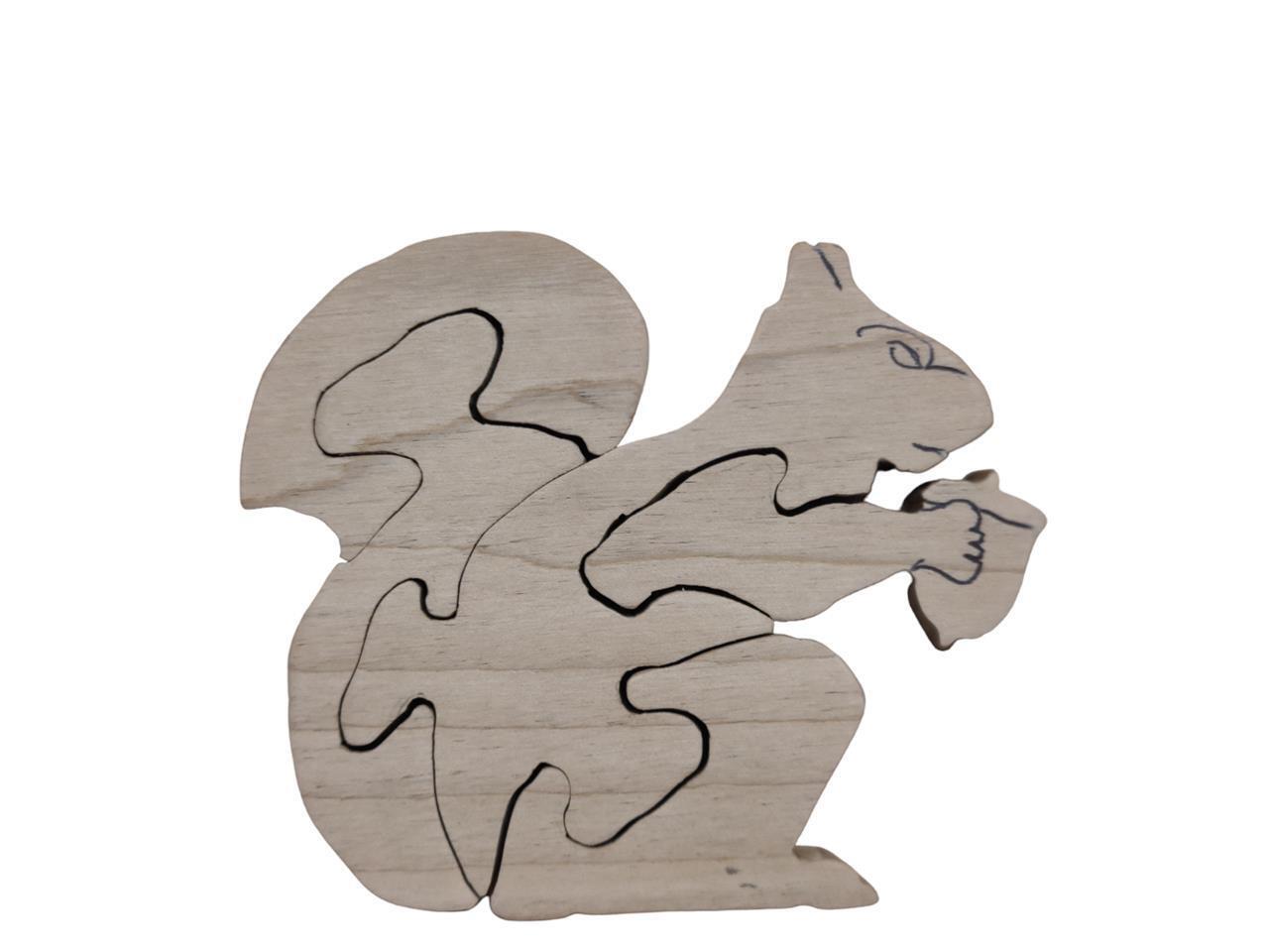 Hand Made Squirrel Puzzle - MK Sauder Surplus