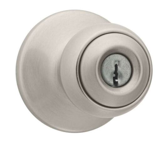 Kwikset Polo Satin Nickel Entry Knobs 1-3/4 in. - 94002-826 - MK Sauder Surplus