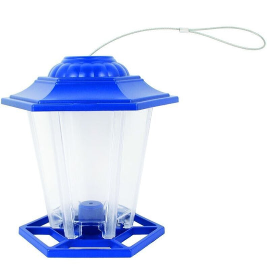 Perky-Pet 310A Bird Feeder Wild Bird 1.5 lb Acrylic/Metal Carriage 6 ports Blue/ - MK Sauder Surplus